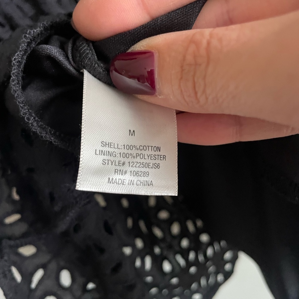 Black Eyelet Blouse - Picture 5 of 7